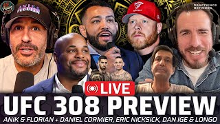 🔴 LIVE UFC 308 Preview with Daniel Cormier Dan Ige Eric Nicksick amp Ray Longo  AampF520 [upl. by Chiquia]