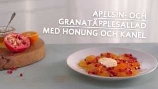 Apelsinsallad med granatäpple honung och kanel [upl. by Aguayo581]