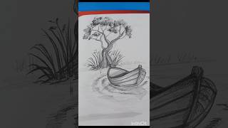 Pencil drawing and shading 😍 Scenery drawingshortvideo [upl. by Buckels204]