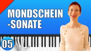 Mondscheinsonate  L van Beethoven  Piano Tutorial 5 [upl. by Orth]