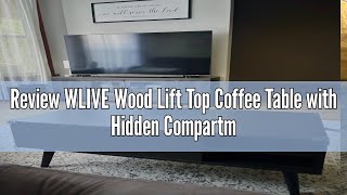 Review WLIVE Wood Lift Top Coffee Table with Hidden Compartment and Adjustable Storage Shelf Lift [upl. by Rbma754]