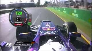 F1 2013 Sebastian Vettel onboard at Australia FP2 PURE SOUND [upl. by Einna]