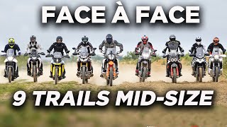 Comparatif 9 motos trails midsize 2024 [upl. by Nageam]