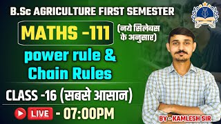 Differentiation POWER RULE amp CHAIN RULE  BSc AGRICULTURE MATHS  MATHS111differentiation [upl. by Nnayrrehs]