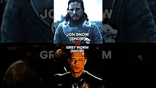 Jon Snow VS Grey Worm Who wins gameofthrones vs asoiaf fyp got hotd versus battle edit [upl. by Reifnnej]