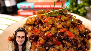 CAPONATA DE BERINJELA SUPER RÁPIDA FEITA NA PANELA ANTEPASTO DE BERINGELA [upl. by Mamie]