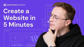 How to Create a Website in 5 MINUTES With WordPress  Hostinger AI Assistant Plugin [upl. by Inama515]