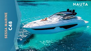 Sessa C48  lo yacht coupè novità 2023  tour esterni e cabina [upl. by Dumond]