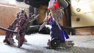 optimus prime vs shockwave Stop motion [upl. by Papagena]