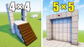 Piston Door Minecraft 3×3 4×4 5×5 [upl. by Oidale]