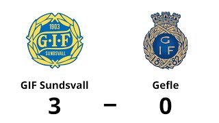 Sundvall IF  Gefle IF 30  Superettan Höjdpunkter [upl. by Attehcram]