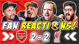 Arsenal amp Liverpool Fans CRAZY 😬 Reaction to Arsenal 22 Liverpool  Premier League Fan Reactions [upl. by Houston]