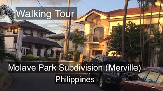 Molave Park Subdivision Merville Parañaque City Philippines Walking Tour [upl. by Hseham]