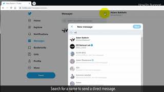 How to DM Someone on Twitter Tutorial [upl. by Carley]