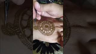 Ghevar Mehandi design ❣️ Easy and simple way to make ghevar design ✨ youtubeshorts viralshorts [upl. by Nilhsa]