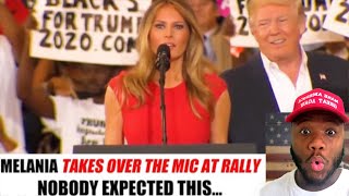 Melania takes over the mic at Trump rally NOBODY expected this [upl. by Luise]