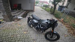 Ducati scrambler nightshift 800 exhaust akrapovic [upl. by Kcinimod340]