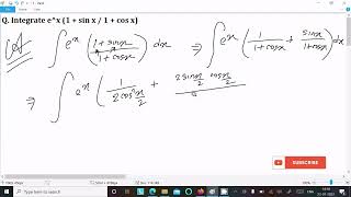 Integrate  eˣ 1  sinx1  cosx dx [upl. by Enial]