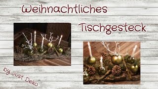 Weihnachtliches Tischgesteck  Tischdeko mit Christbaumkugeln  einfach und schnell [upl. by Enytsirk52]