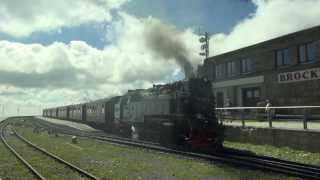 Dampflok 99 222 mit dem Traditionszug auf schmaler Spur zum Brocken 2013 [upl. by Anawak592]