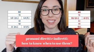 How to know when to use PRONOMI DIRETTI or INDIRETTI Italian audio  Learn Italian with Lucrezia [upl. by Nybor]