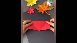 How to make maple 🍁 leaf paper cutting youtubeshorts artmusic drawing artisticmusic [upl. by Sirraj]