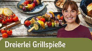 Dreierlei Grillspieße mit Tomatendip  REWE Deine Küche [upl. by Diehl]