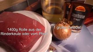 4K 60fps  Echter Öcher Sauerbraten Rezept  Aachener Sauerbraten [upl. by Leontyne]