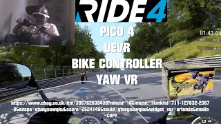 RIDE 4 in Yaw VR with Bike controller and wireless USB server [upl. by Eelirrem451]