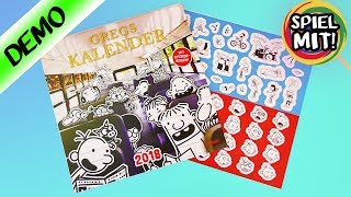 Gregs Tagebuch KALENDER 2018 mit coolen Comics verrückten Feiertagen amp Stickern  Streiche spielen [upl. by Lenna]