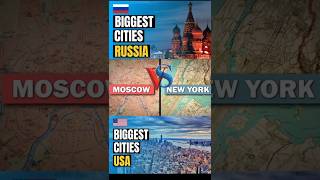 Top 5 Largest cities USA vs Russia  Global COUNTDOWN usa usavsrussia shorts youtube [upl. by Baylor]