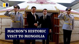 French president Macron makes a play for Russiadependent Mongolia [upl. by Nahgem]