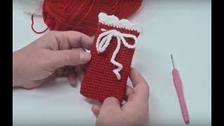 Saculetul lui Mos Craciun crosetat ornament Craciun  Tutorial crosetat incepatori [upl. by Lig]