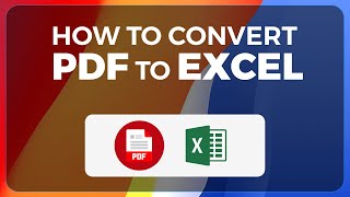 How to Convert PDF to EXCEL [upl. by Collen]