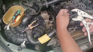 Upper Radiator Hose Leak Repair [upl. by Yelroc]