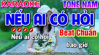 Nếu Ai Có Hỏi Karaoke Nhạc Sống Tone Nam  Bến Tình Karaoke [upl. by Lorine737]