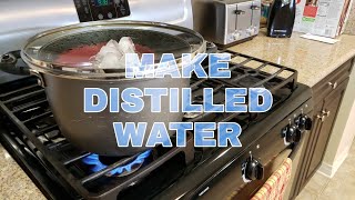 HOW TO Make DISTILLED WATER  At Home EASY  Please APPLAUD this video if it helps you [upl. by Enelhtak758]