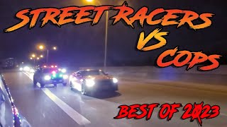 Street Racers VS Cops The Craziest ILLEGAL Street Races Of 2023  HUGE Crashes [upl. by Tshombe]