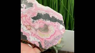 Peruvian Rhodonite Slice with Stand Healing Crystal Slab 618g [upl. by Gwennie]