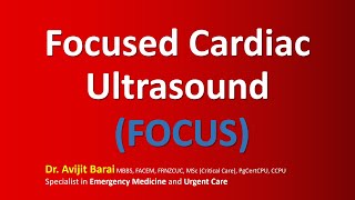 Focused cardiac ultrasound  FOCUS  Bedside echocardiography  Echocardiogram [upl. by Seton314]