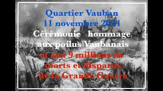 Vauban 11 novembre 2024 commémoration 14 18 [upl. by Prader]