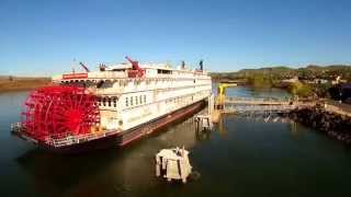 Q500 American Empress Sternwheeler Leaving The Dalles [upl. by Kitty]