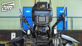 Mechanized Police Force Raids Thugs  Chappie Sharlto Copley Ninja YoLandi Visser [upl. by Arnie]