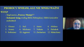 Prorocy Mniejsi ale niemniej ważni Cz 1 Wstęp  Wiesław Chałupnik [upl. by Waugh]