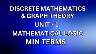 DM – Mathematical logic  Min terms JayaMathsAcademy discretemathematics [upl. by Ugo815]