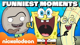 Rock Paper Scissors React To SpongeBobs Funniest Moments 🤣  Digital Exclusive  Nicktoons [upl. by Emor]