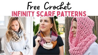 35 FREE Infinity Scarf Crochet Patterns  Crochet Scarf Patterns crochet freecrochetpatterns [upl. by Vershen415]