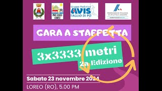 GARA A STAFFETTA 3x3333 metri 2° Edizione 23 Novembre 2024 [upl. by Ahsitauq]