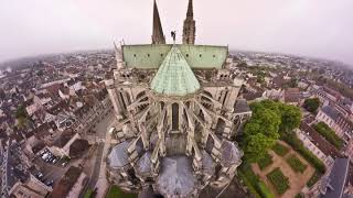 📸☁️ LA CATHÉDRALE DE CHARTRES vue du ciel première partie [upl. by Ambrogio]