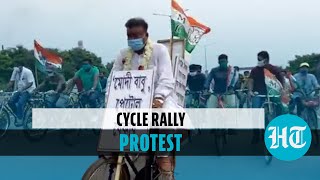 Watch Bengal minister cycles 40km to Assembly against fuel price hike [upl. by Lowis]